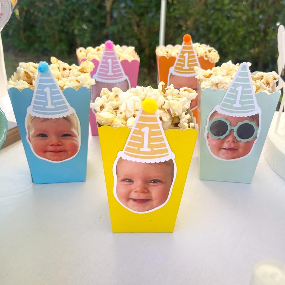 Eğlenceli Yüzler Temalı Popcorn Kutusu
