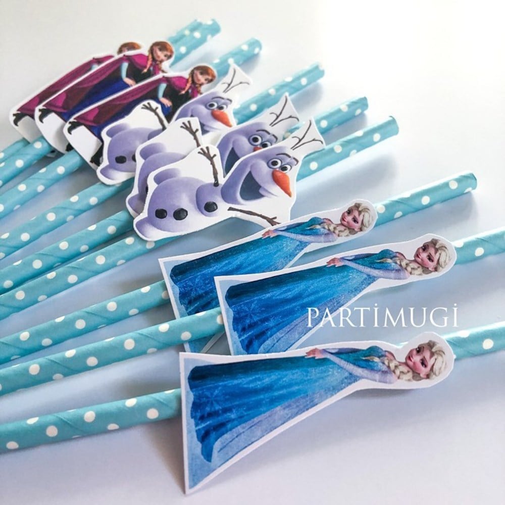 Frozen Elsa Temalı Pipet