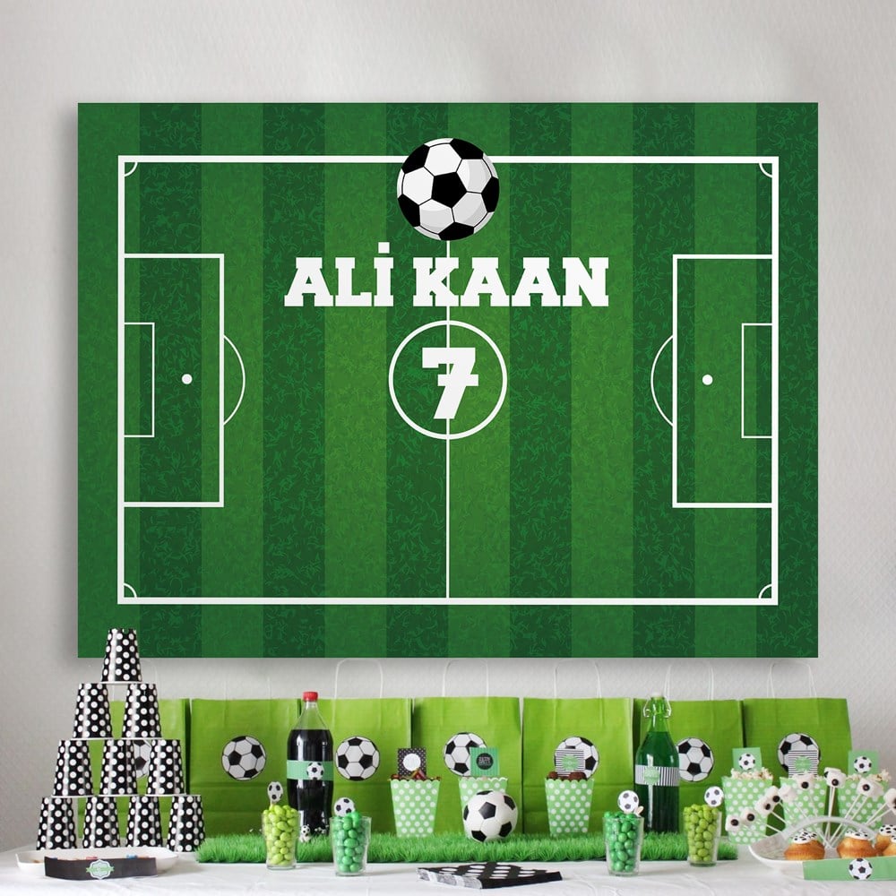 Futbol Sahası Temalı Afiş Branda