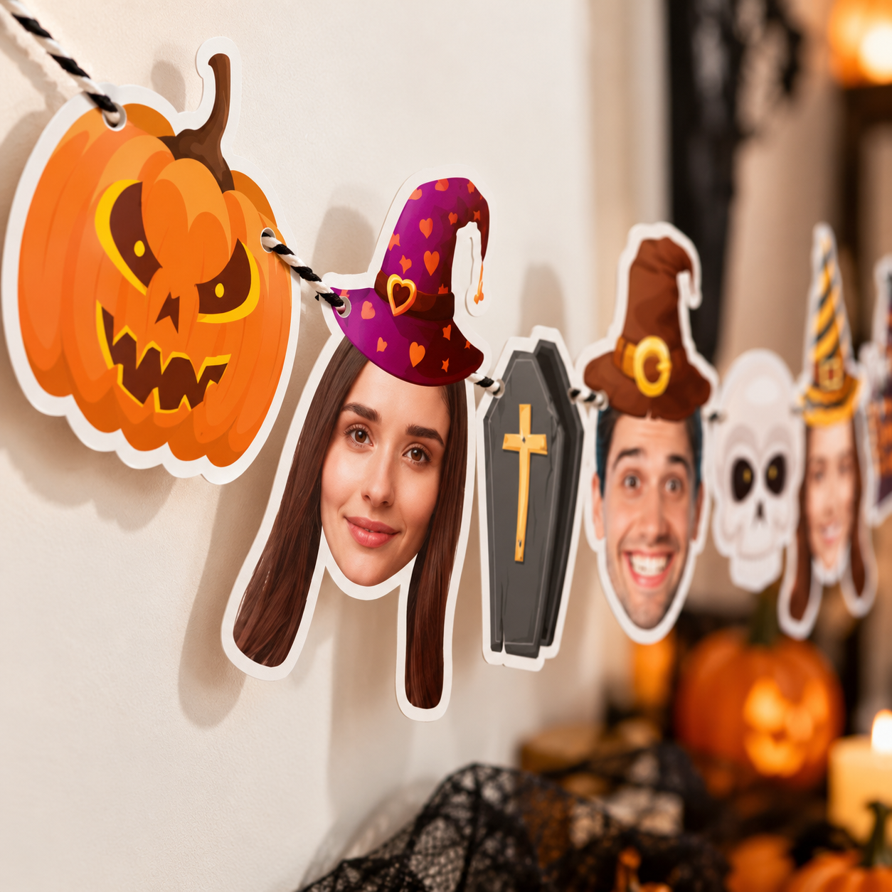 Halloween Cadılar Bayramı Temalı Fotoğraf Flama Banner