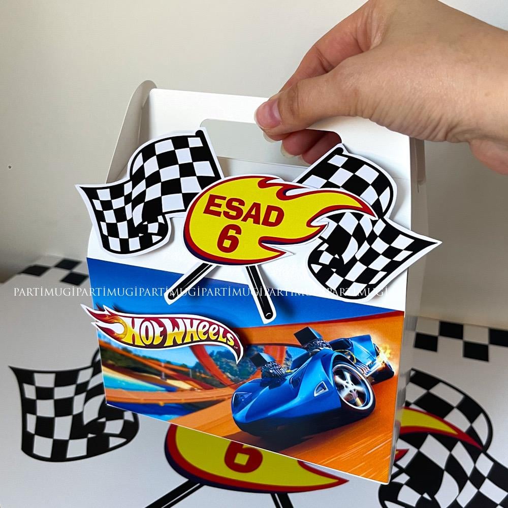 Hot Wheels Temalı Kutu Hediye Çantası