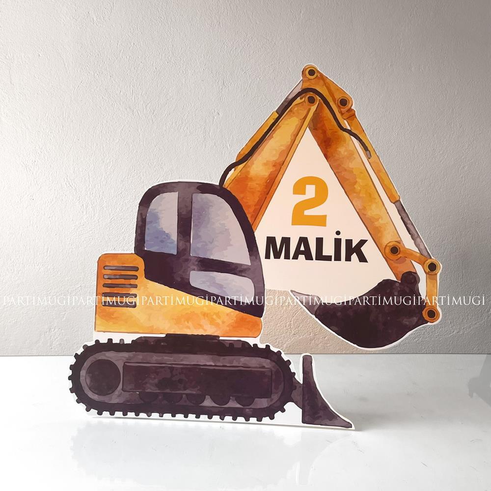 İş Makinası Kepçe İsme Özel Ayaklı Maket