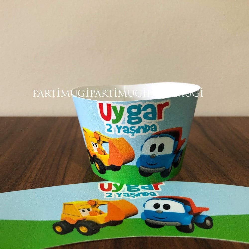 Kamyon Leo Temalı Cupcake Sargısı