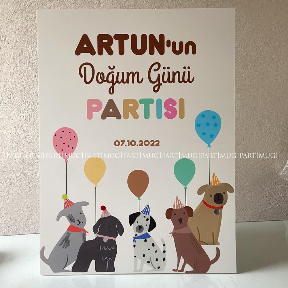 Köpek Temalı Karşılama Panosu