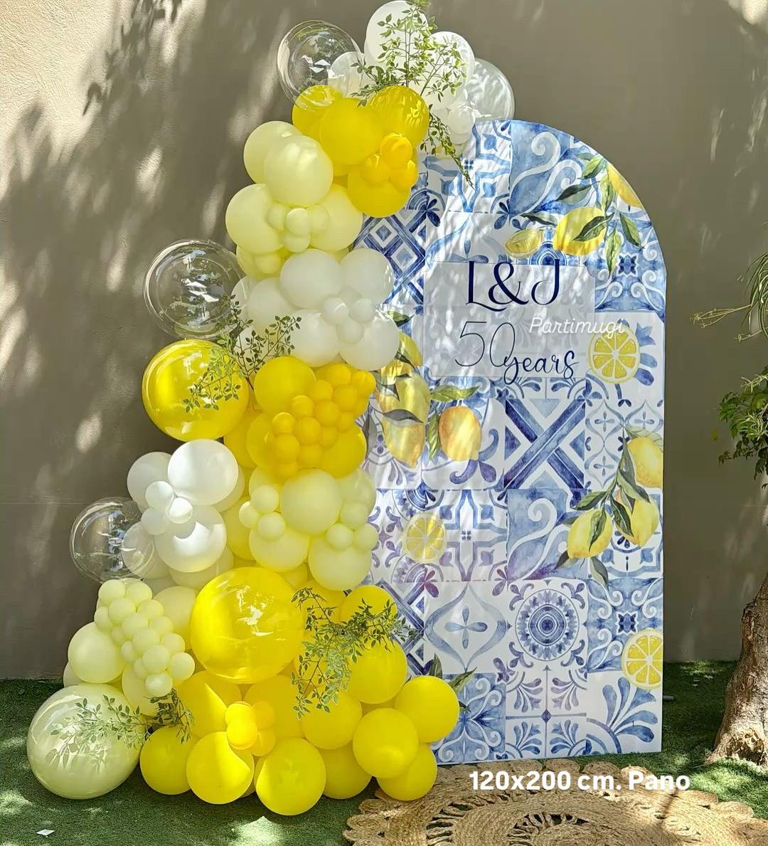 Limon Temalı Doğum Günü Baby Shower Panosu