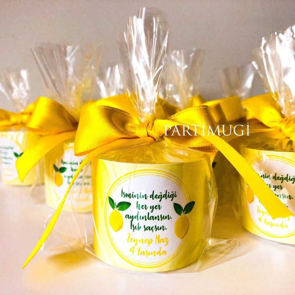 Limon Temalı Hediyelik Mum