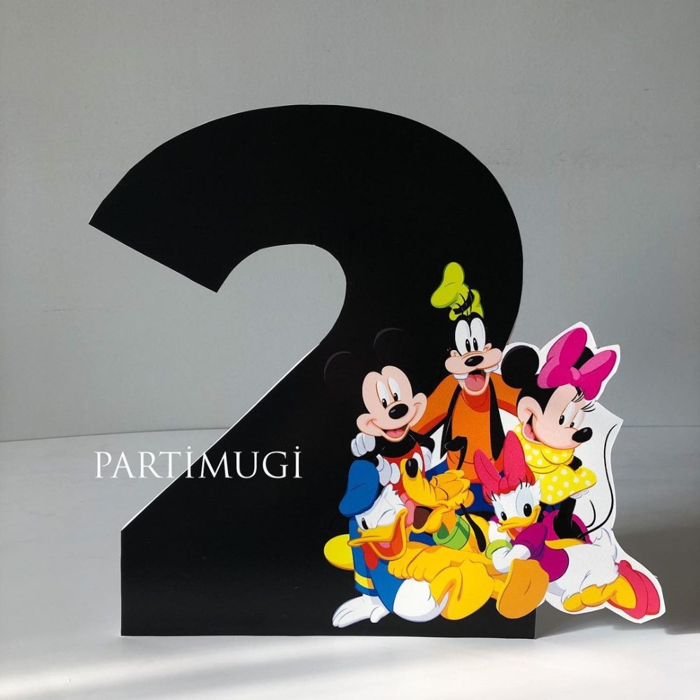 Mickey Mouse House Club Temalı Rakam Maket