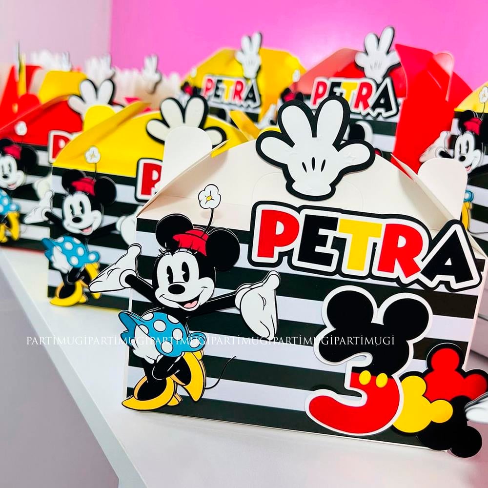 Mickey Mouse Temalı Kutu Hediye Çantası