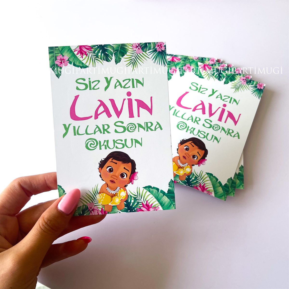 Moana Temalı Anı Kartı