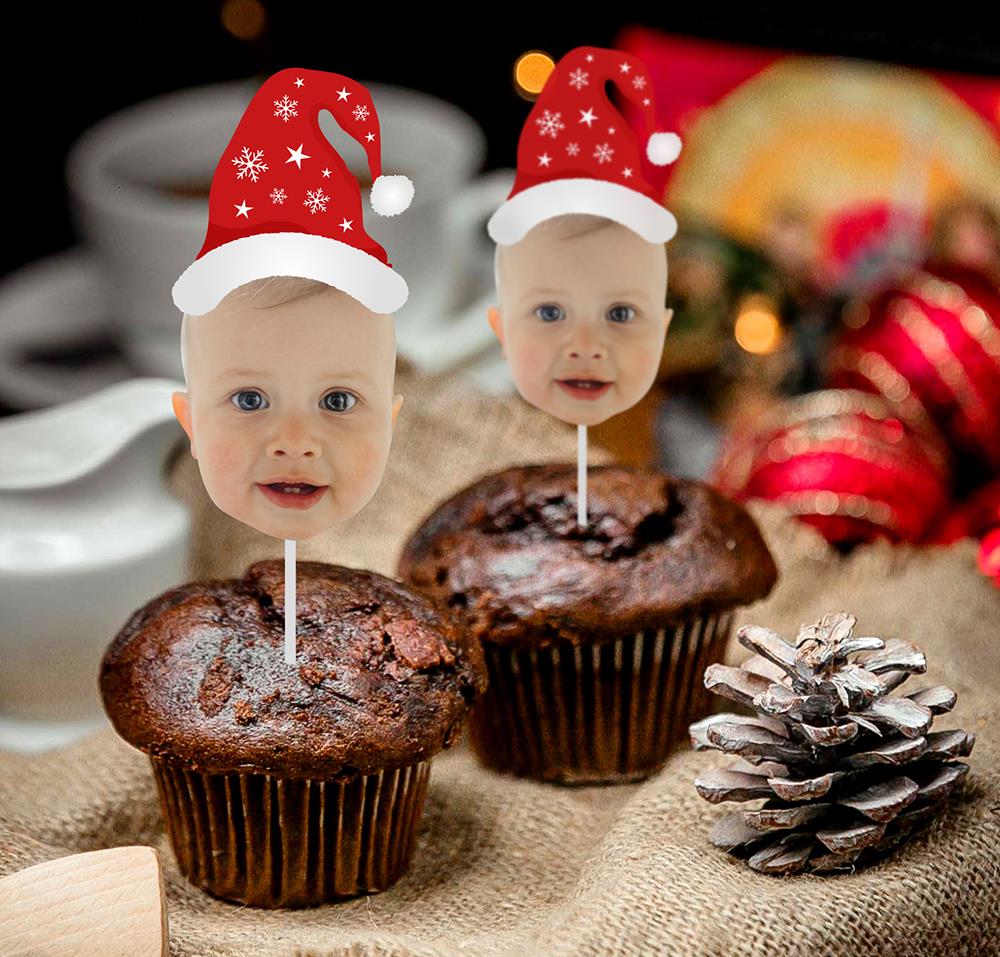 Noel Şapkalı Fotoğraflı Kürdan