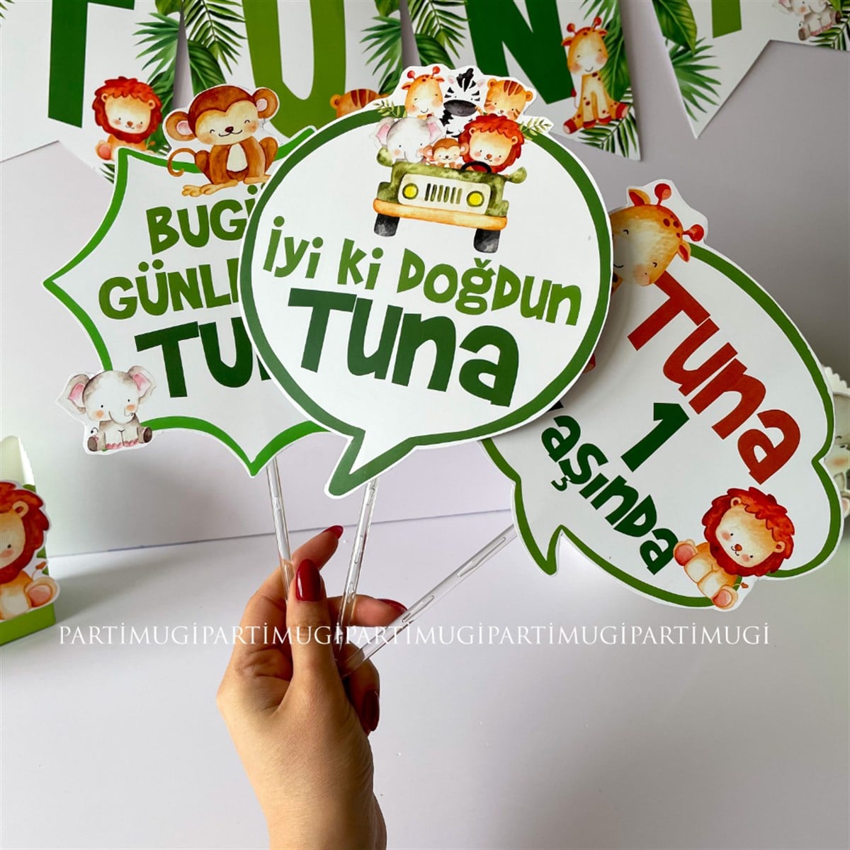 Orman Safari Temalı Konuşma Balonu