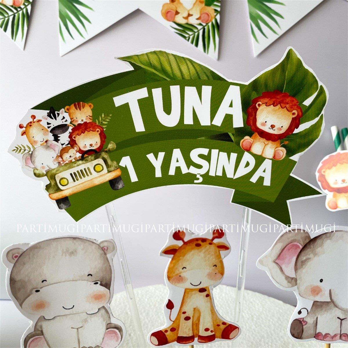 Orman Safari Temalı Pasta Süsü