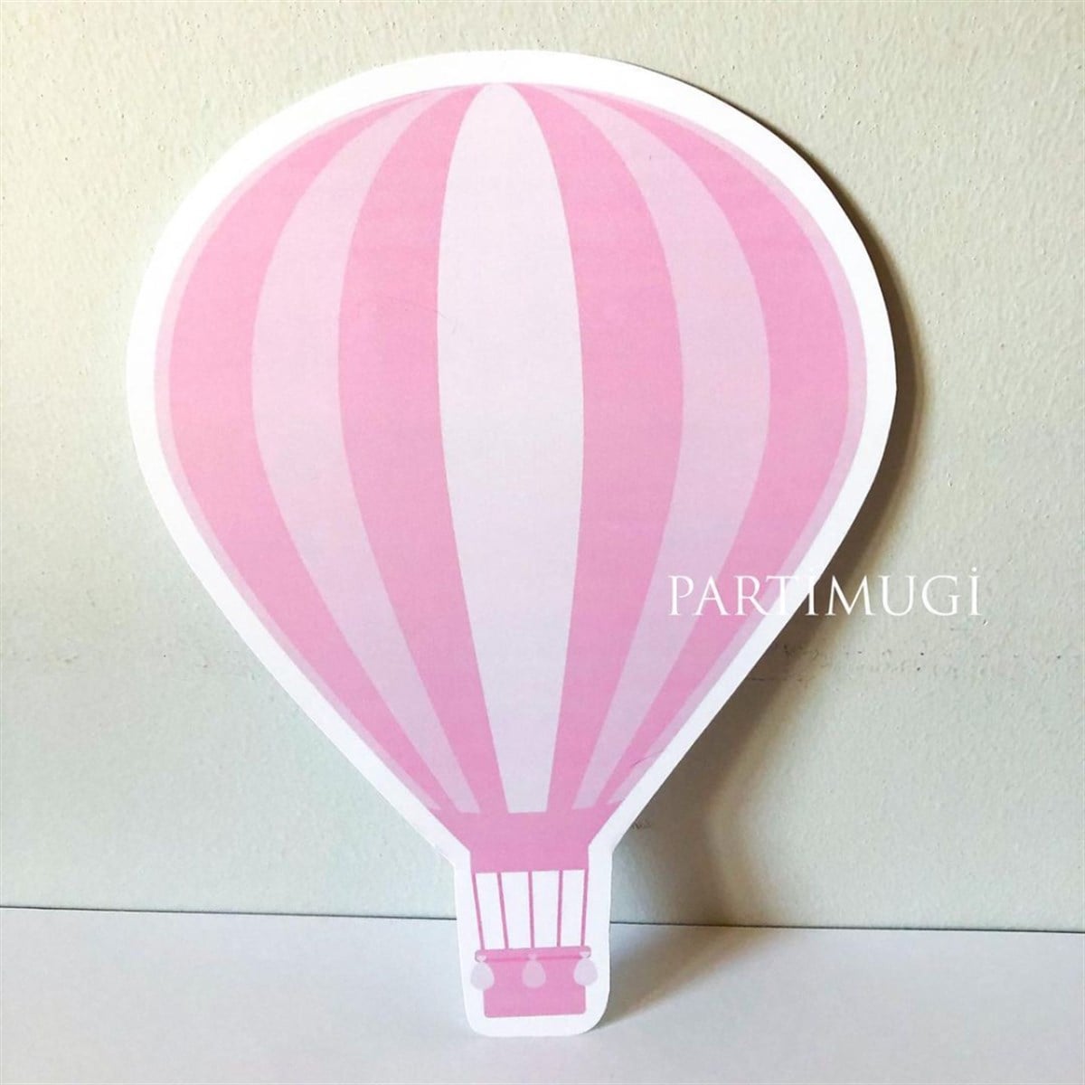 Pembe Hava Balonu Temalı Ayaklı Pano