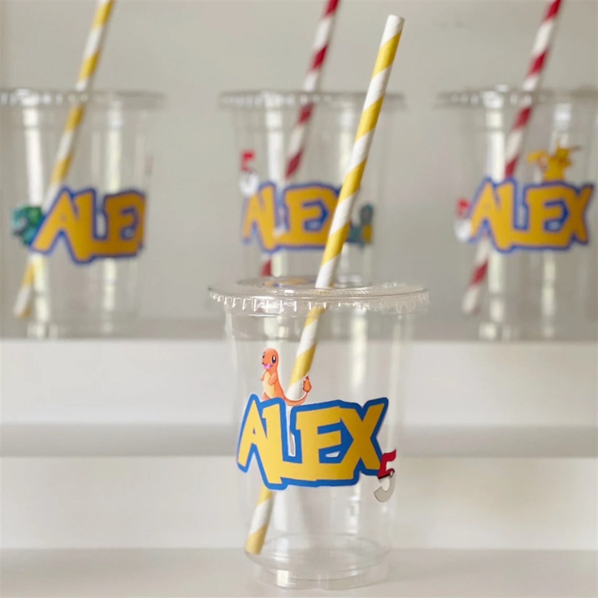 Pokemon Temalı Limonata Bardağı