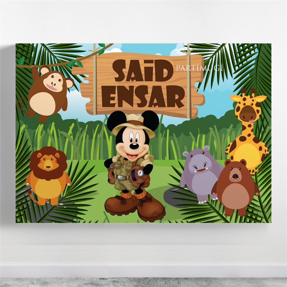 Safari Mickey Mouse Temalı Afiş Branda