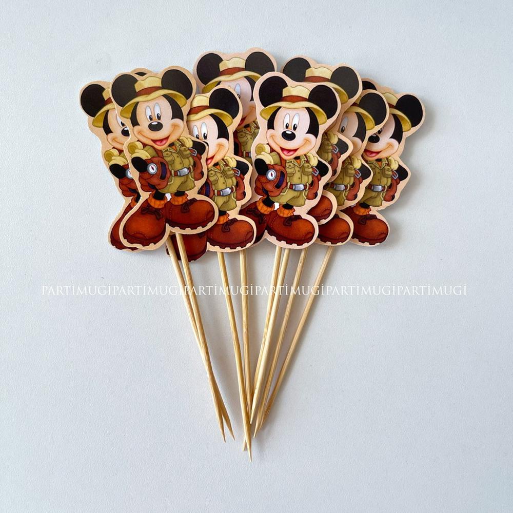 Safari Mickey Mouse Temalı İkramlık Süs