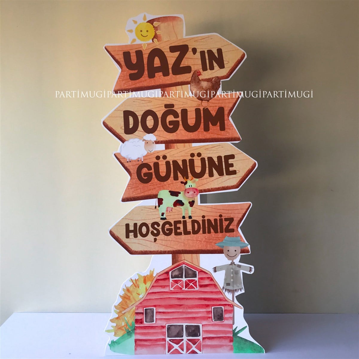 Suluboya Çiftlik Temalı Hoşgeldiniz Panosu