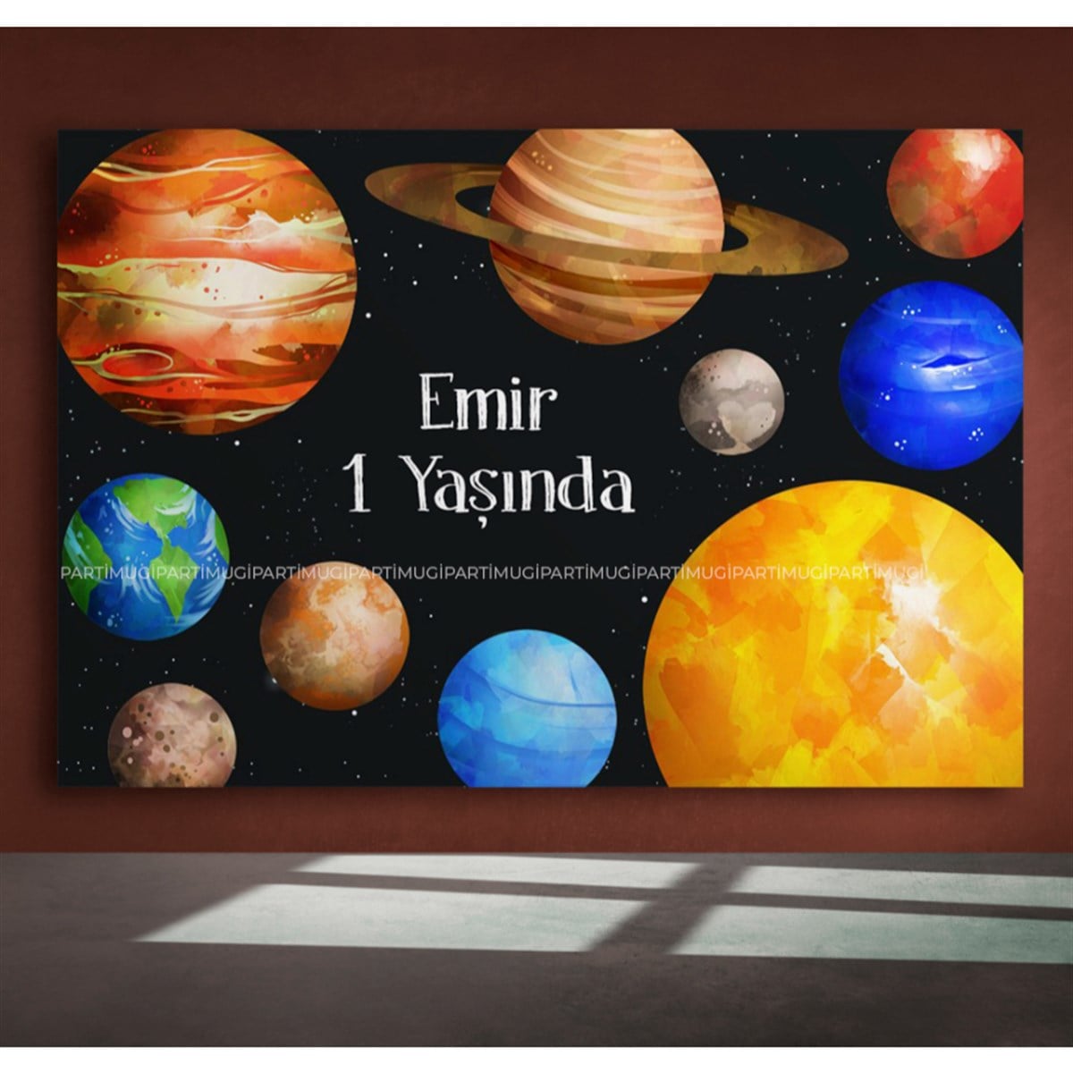 Uzay Temalı Gezegenler Afiş Branda