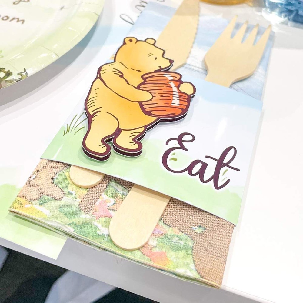 Winnie The Pooh Temalı Ahşap Servis Takımı