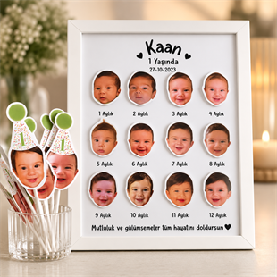 BabyMonths Fotoğraf Çerçevesi Beyaz