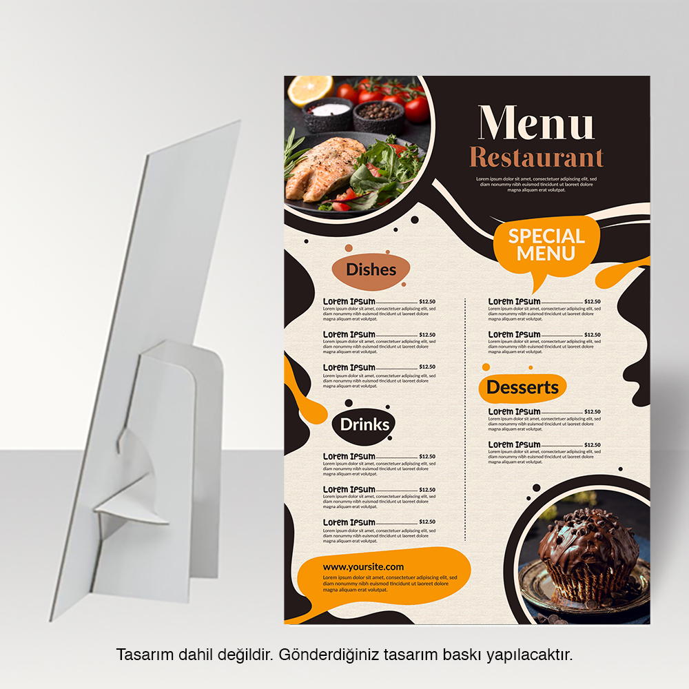 100x70cm. Ayaklı Menu Pano