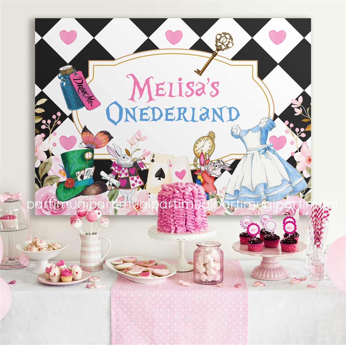 Alice in Wonderland Temalı Afiş Branda