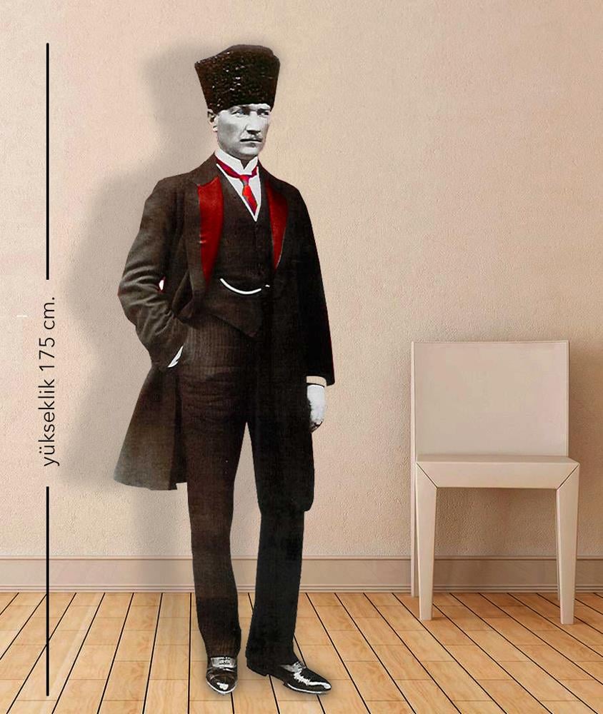 Atatürk Ayaklı Maket Dev Pano Dekor 175 cm.