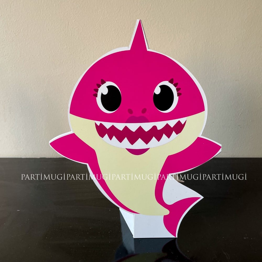 Baby Shark Pembe Figür Maket