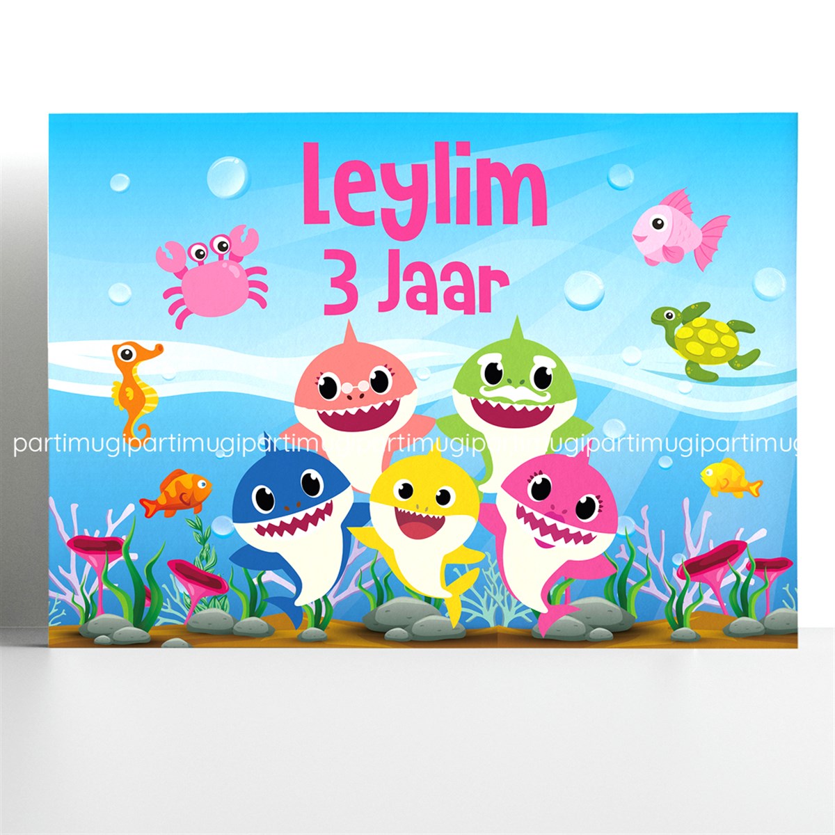 Baby Shark Temalı Afiş Branda