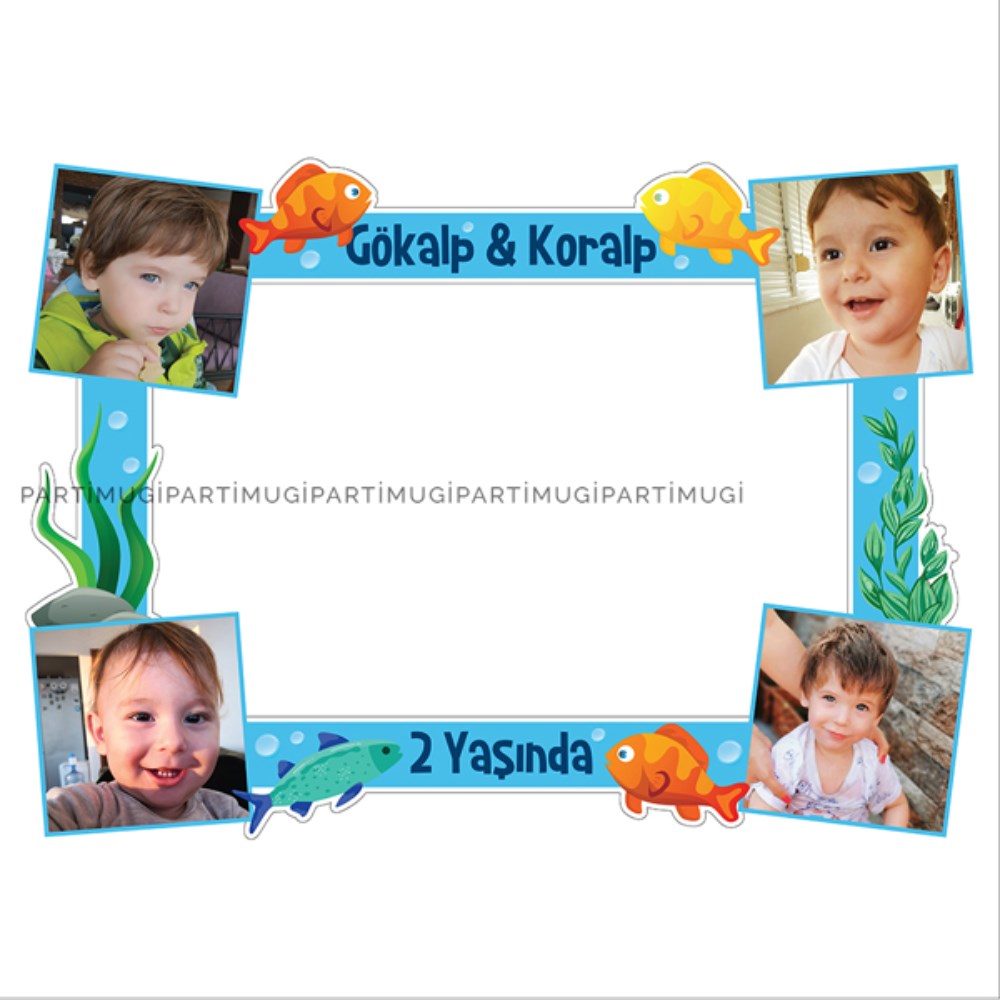 Baby Shark Temalı Fotoğraf Çerçevesi