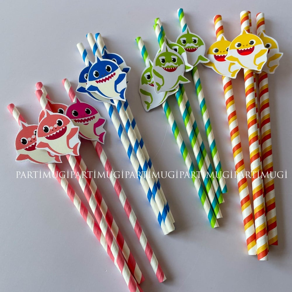 Baby Shark Temalı Pipet