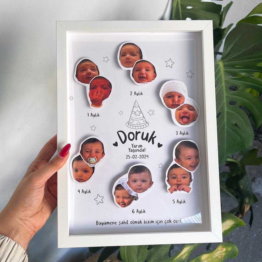 BabyMonths Yarım Yaş Partisi Fotoğraf Çerçevesi 