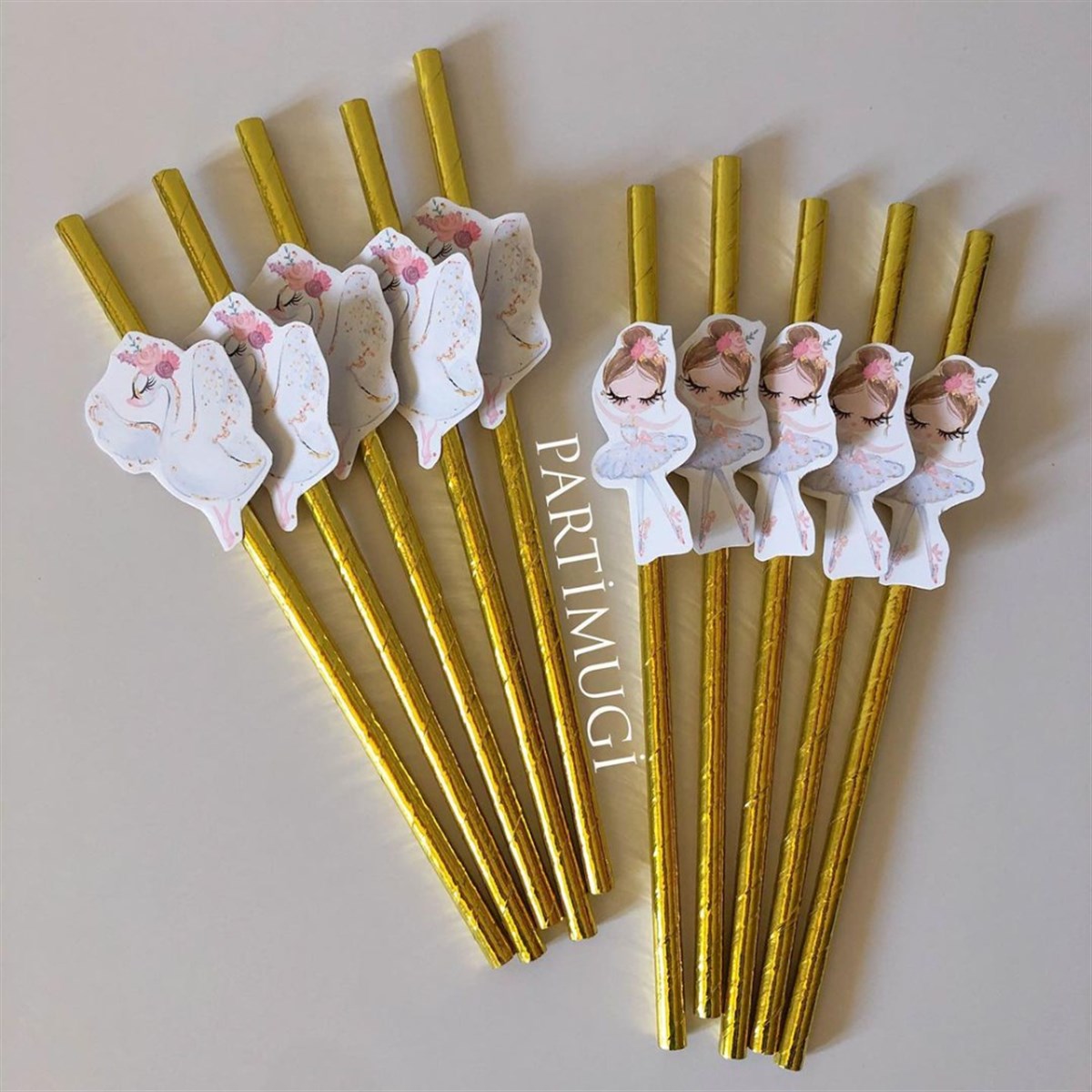 Balerin Temalı Gold Pipet