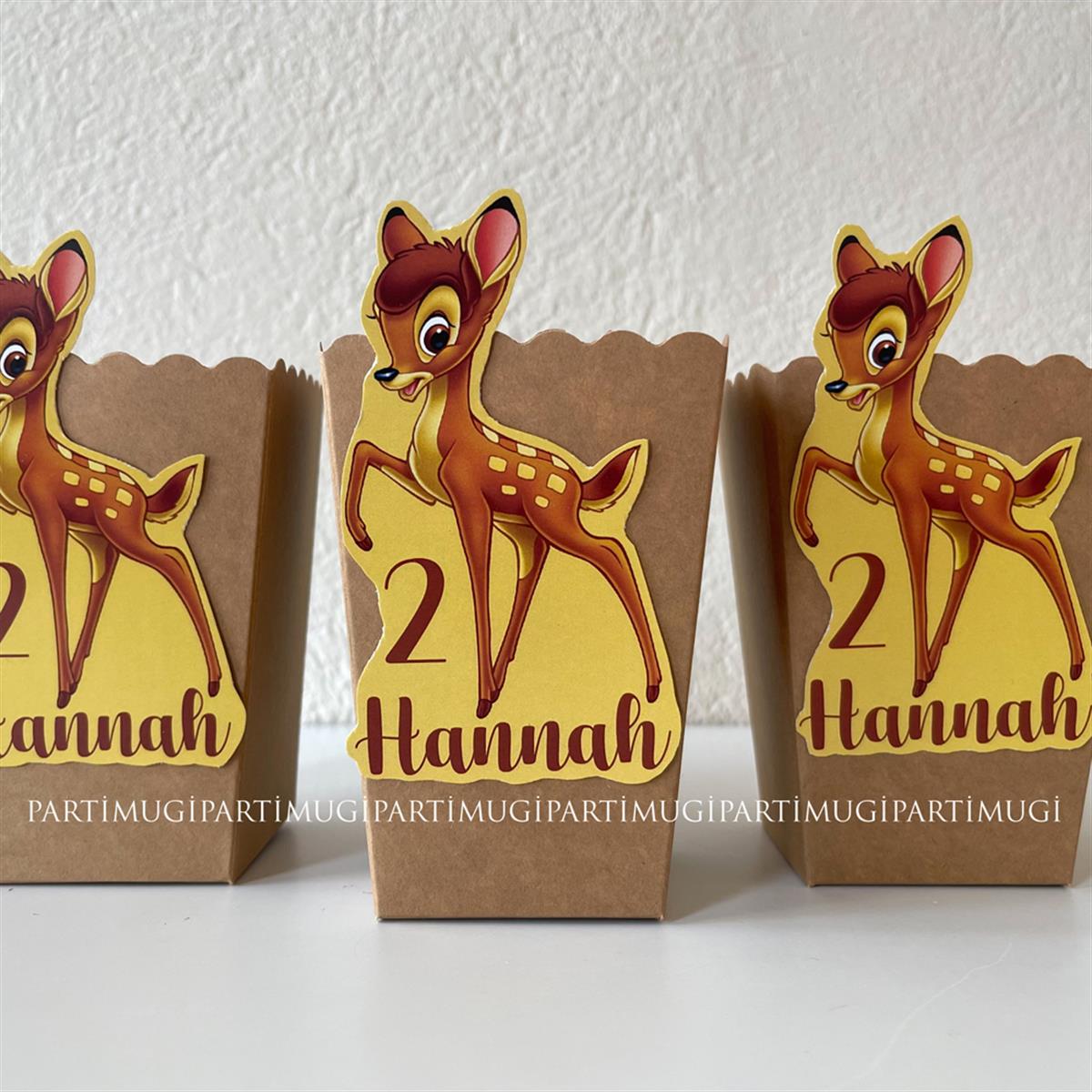Bambi Temalı İsimli Popcorn Kutusu