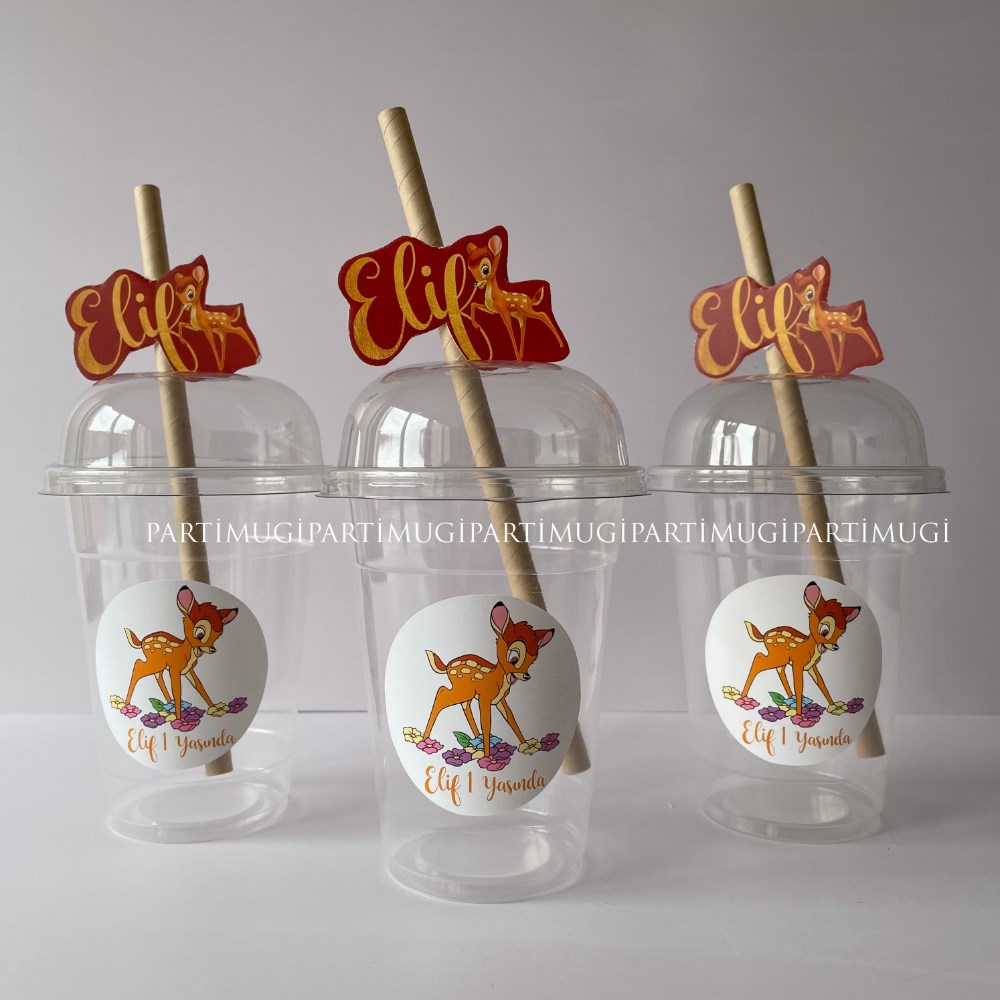 Bambi Temalı Limonata Bardağı