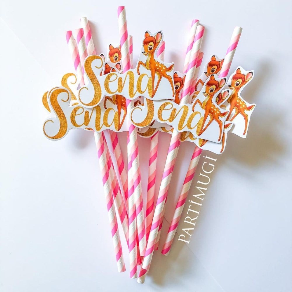 Bambi Temalı Pipet