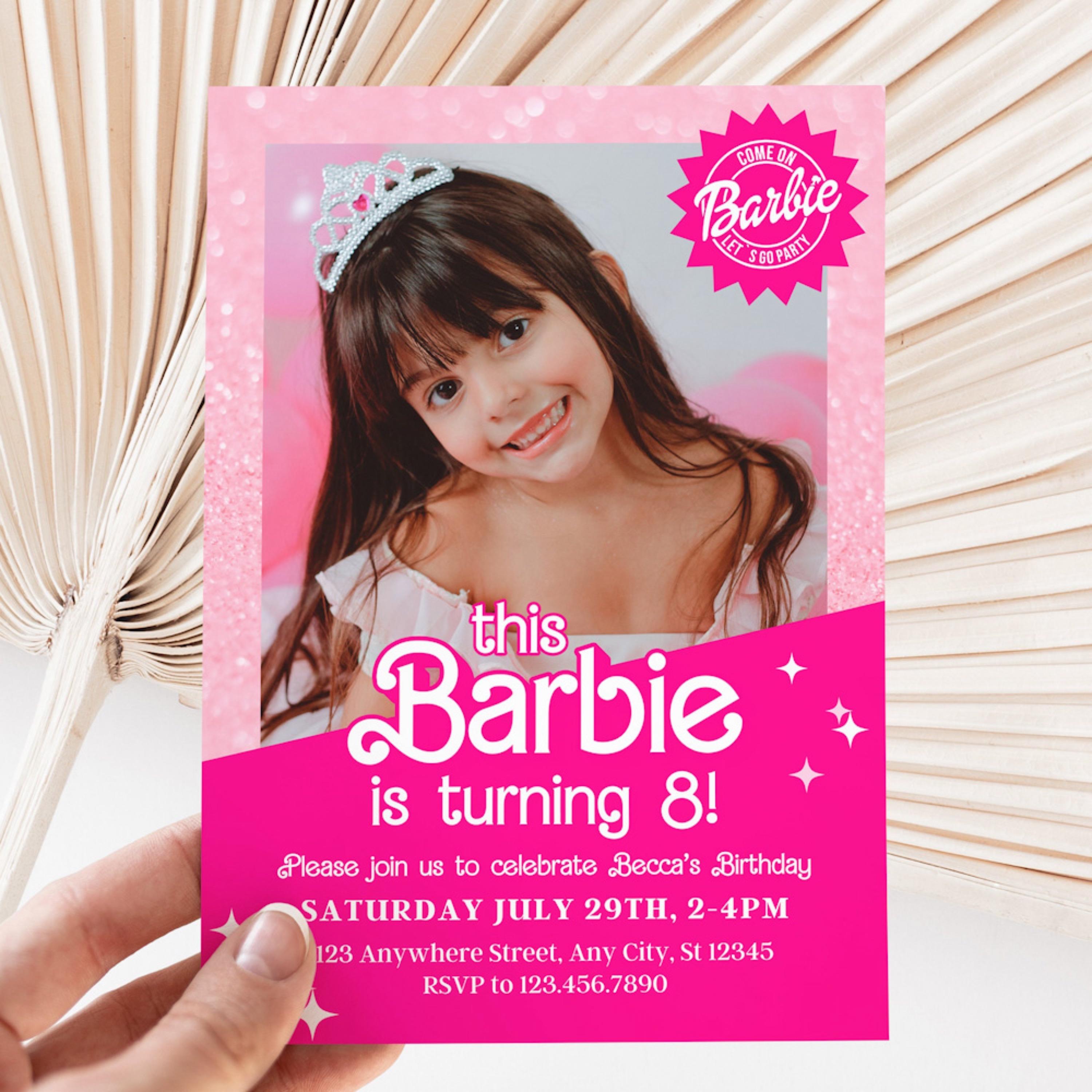 Barbie Temalı Anı Kartı