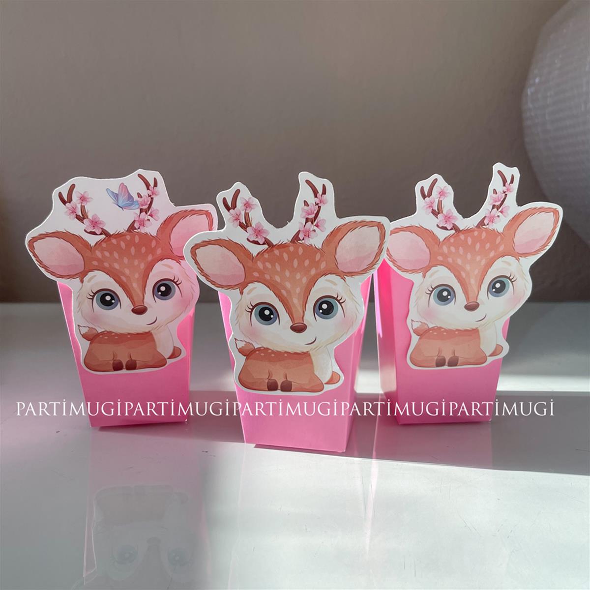 Bebek Geyik Temalı Popcorn Kutusu