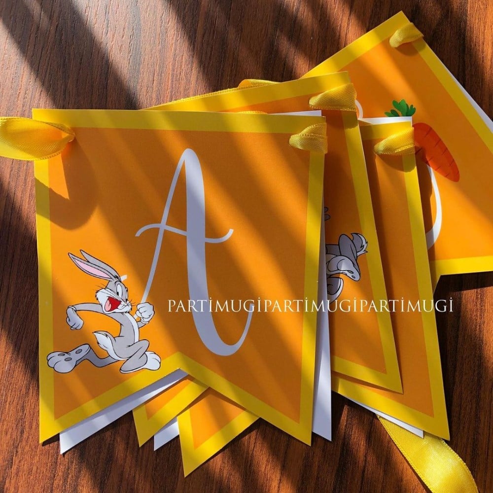 Buggs Bunny Temalı Harf Banner