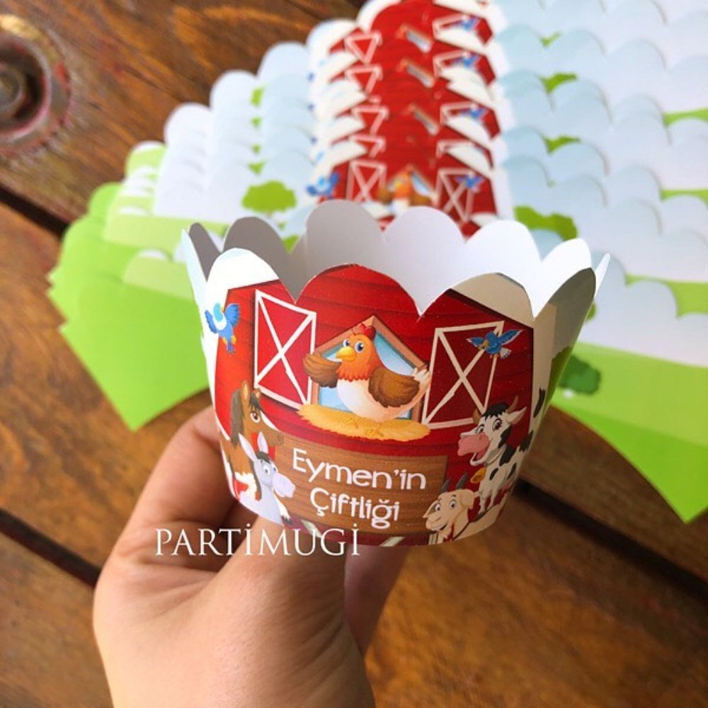 Çiftlik Temalı Cupcake Sargısı