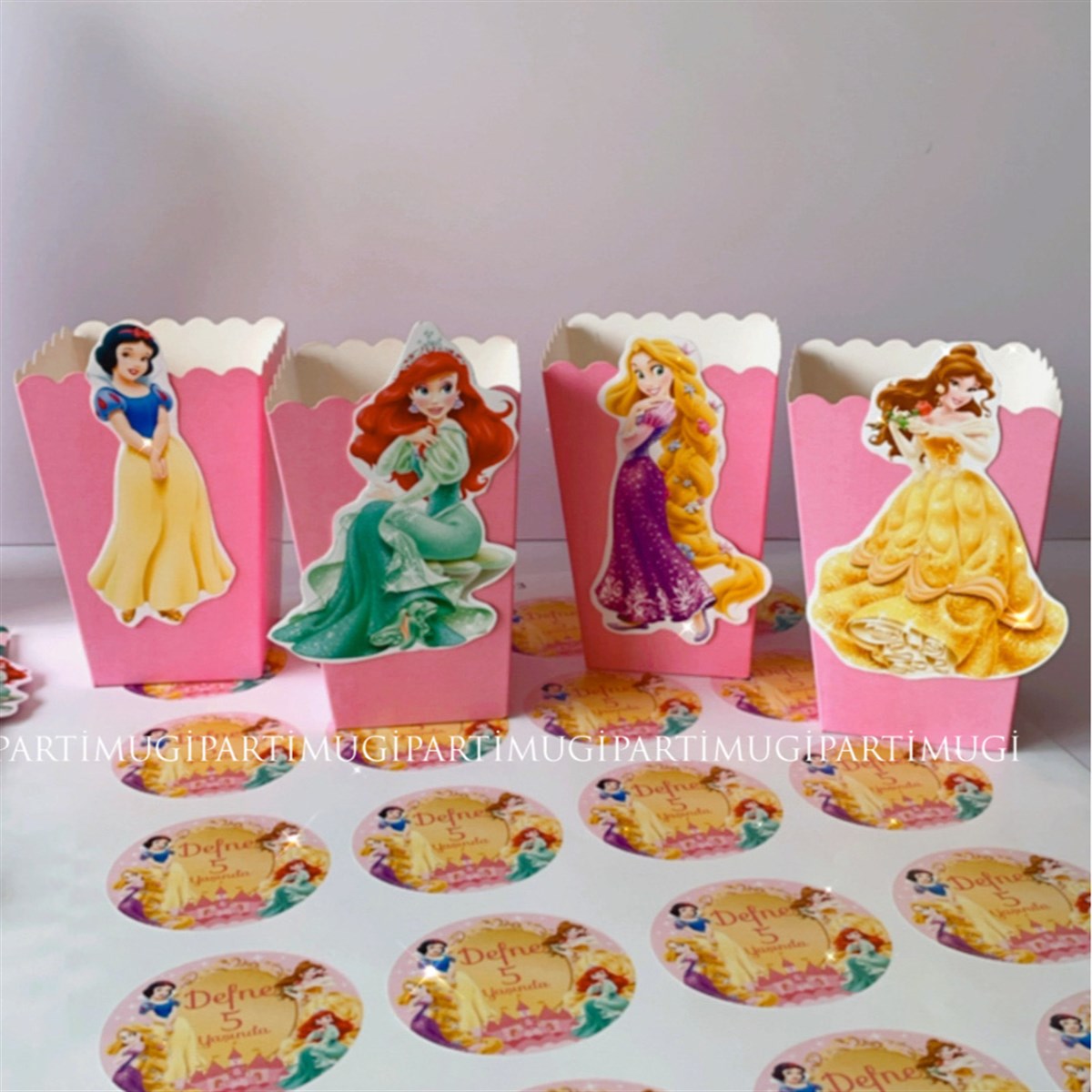 Disney Prensesleri Temalı Popcorn Kutusu