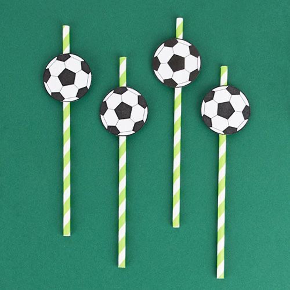 Futbol Temalı Süslü Pipet
