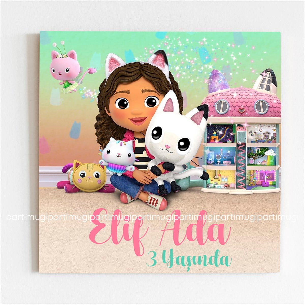 Gabby'nin Hayal Evi Temalı Afiş Branda