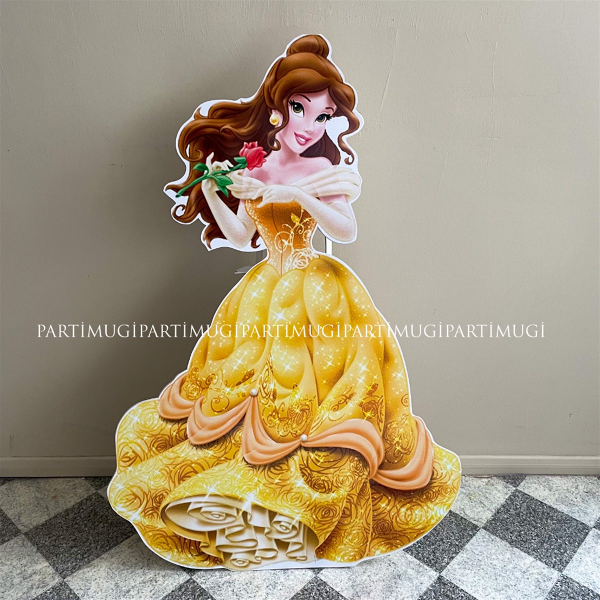 Güzel ve Çirkin Belle Temalı Ayaklı Maket