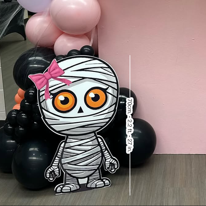 Halloween Mumya Kız Figürü – Cadılar Bayramı Ayaklı Maket