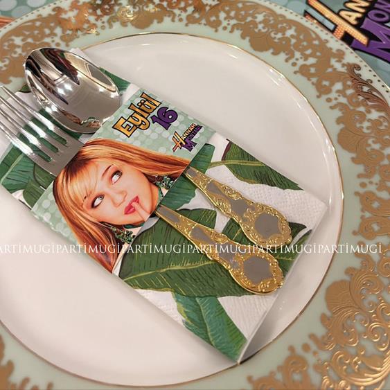 Hannah Montana Temalı Peçete Sargısı