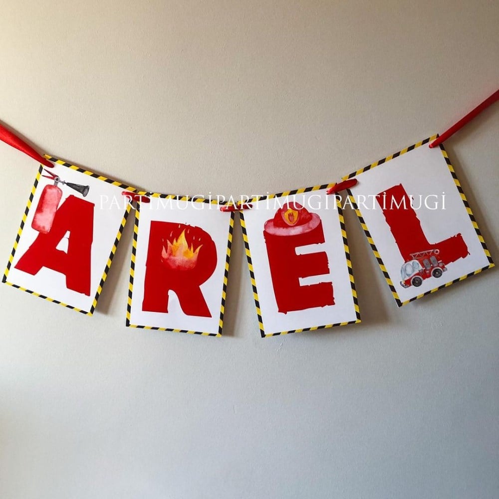 İtfaiye Temalı Harf Banner