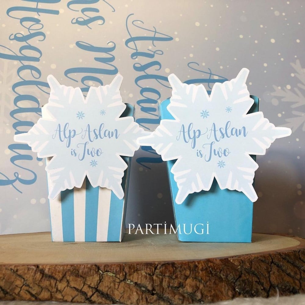 Kar Tanesi Temalı Popcorn Kutusu