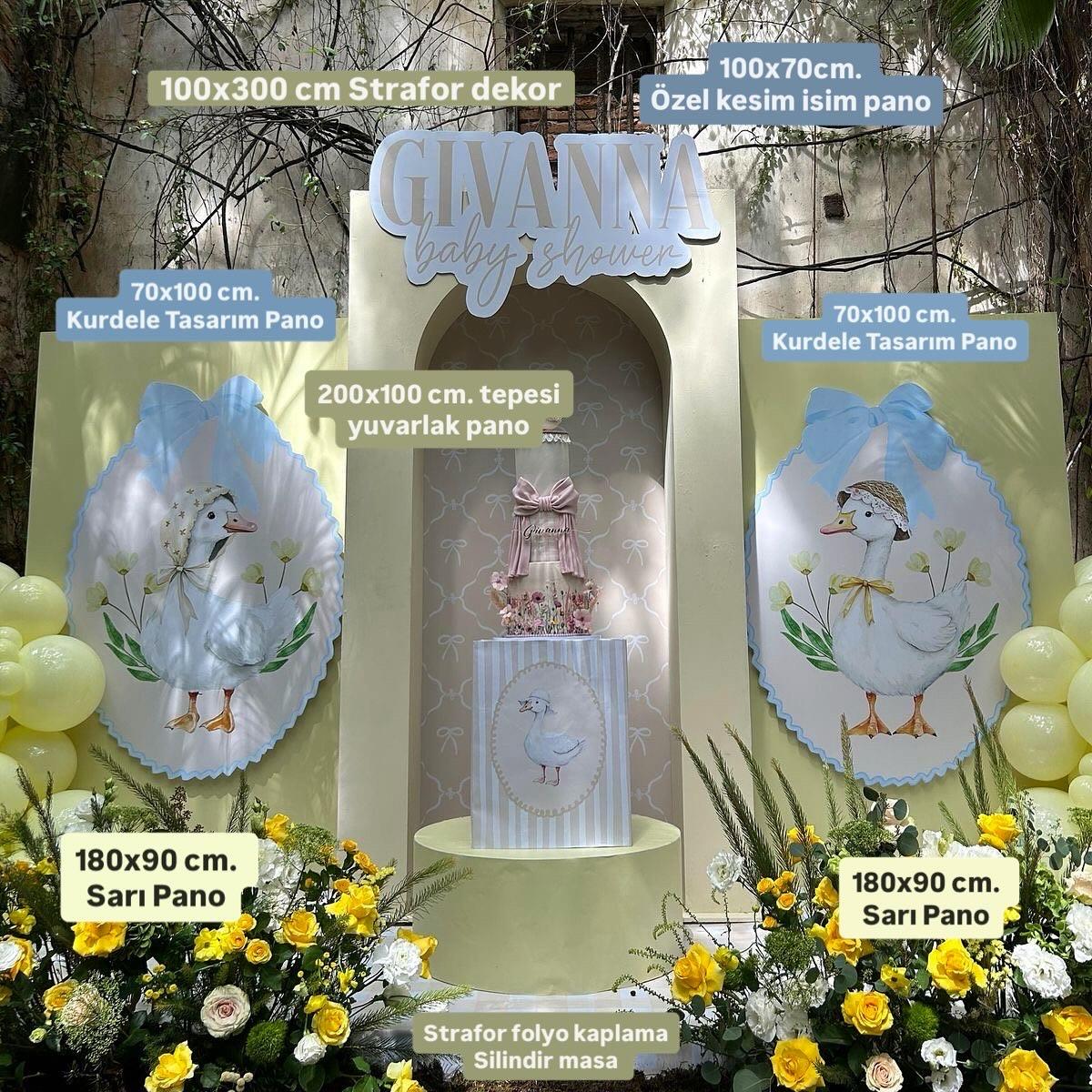 Kaz Baby Goose Baby Shower Strafor Dekor Seti