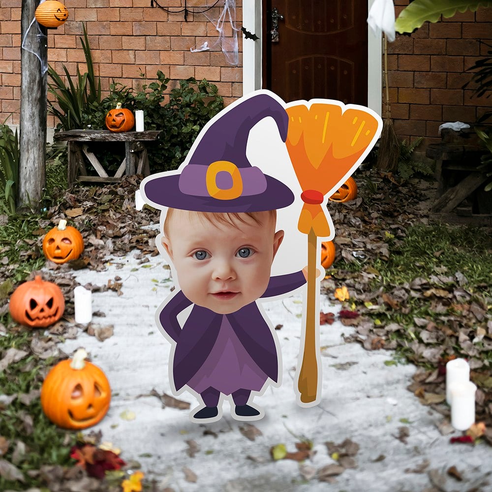 Kişiye Özel Fotoğraflı Halloween Ayaklı Pano